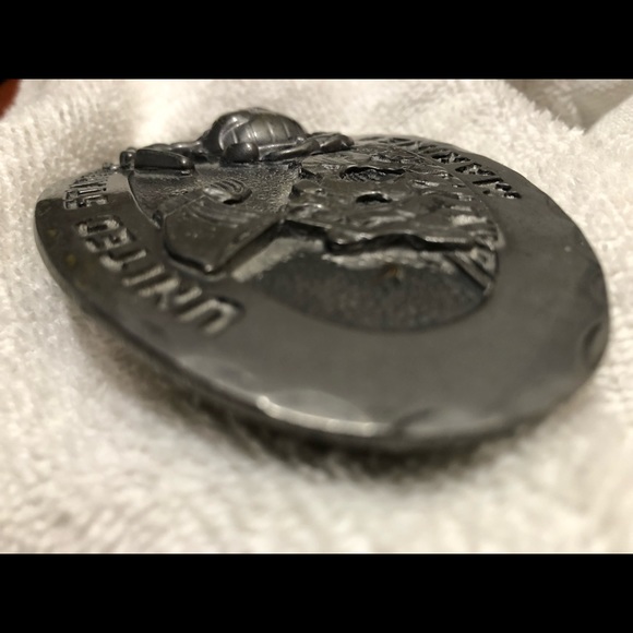 🆕 1975 United States Marine Corps Baldwin Pewter Belt Buckle - Picture 5 of 9